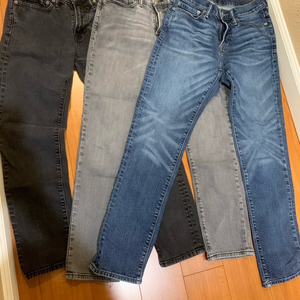 Abercrombie and Fitch RUSTIN ATHLETIC SKINNY stretch jeans bundle size 28x30.